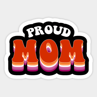 Proud Mom Lesbian Pride Sticker